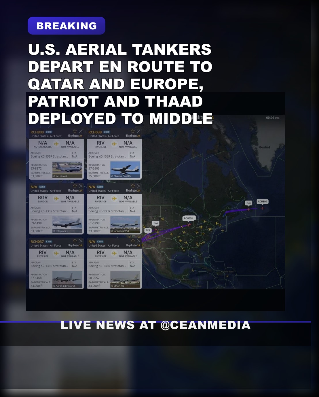 Illustrative photo for: Breaking: U.S. Aerial refueling tankers deployment to