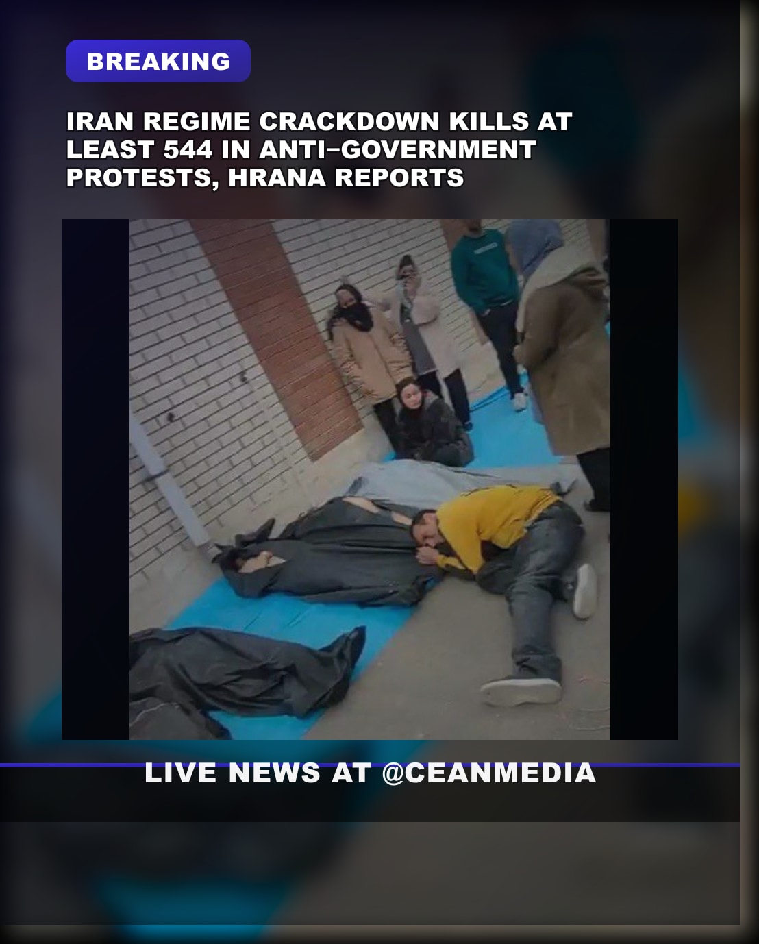 Illustrative photo for: Iran anti-regime protests: At least 544 dead including