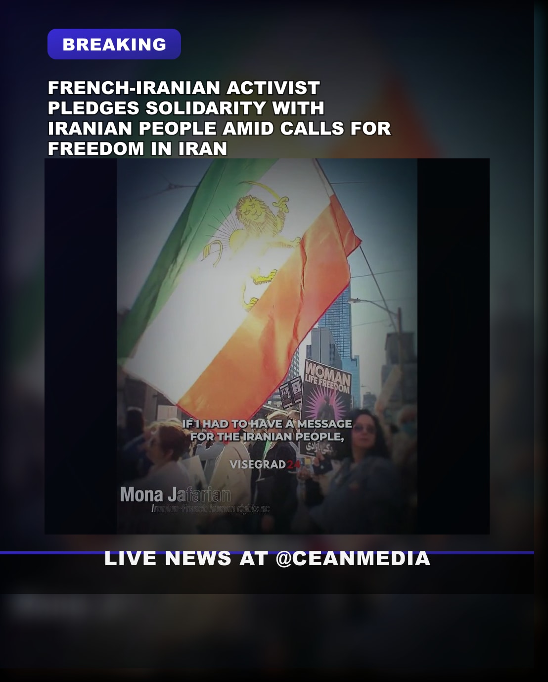 Illustrative photo for: French-Iranian Activist Jafarian Mona: Support for Iranian