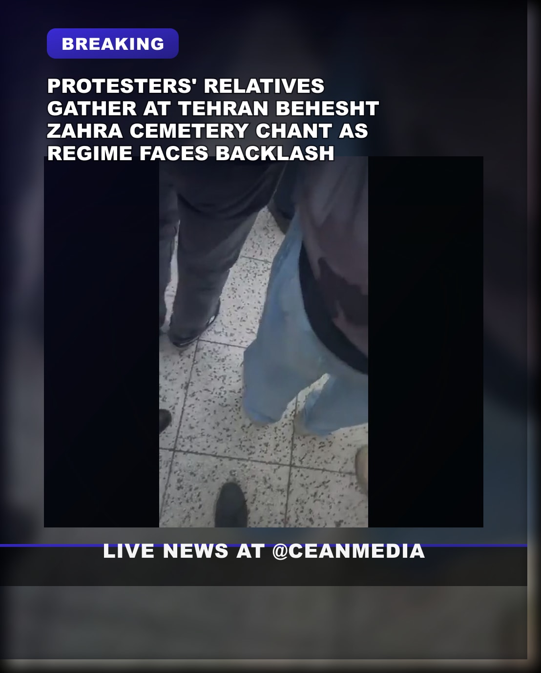 Illustrative photo for: Iran protester families gathering at Behesht Zahra Cemetery