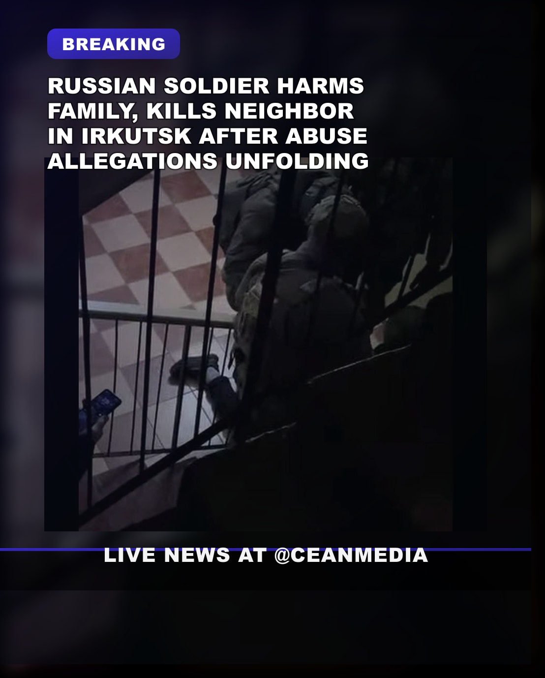 Illustrative photo for: Russian soldier domestic violence: Soldier returns from