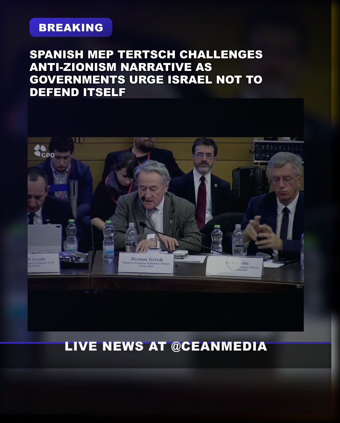 Illustrative photo for: Spanish MEP Hermann Tertsch Blames Anti-Zionism for