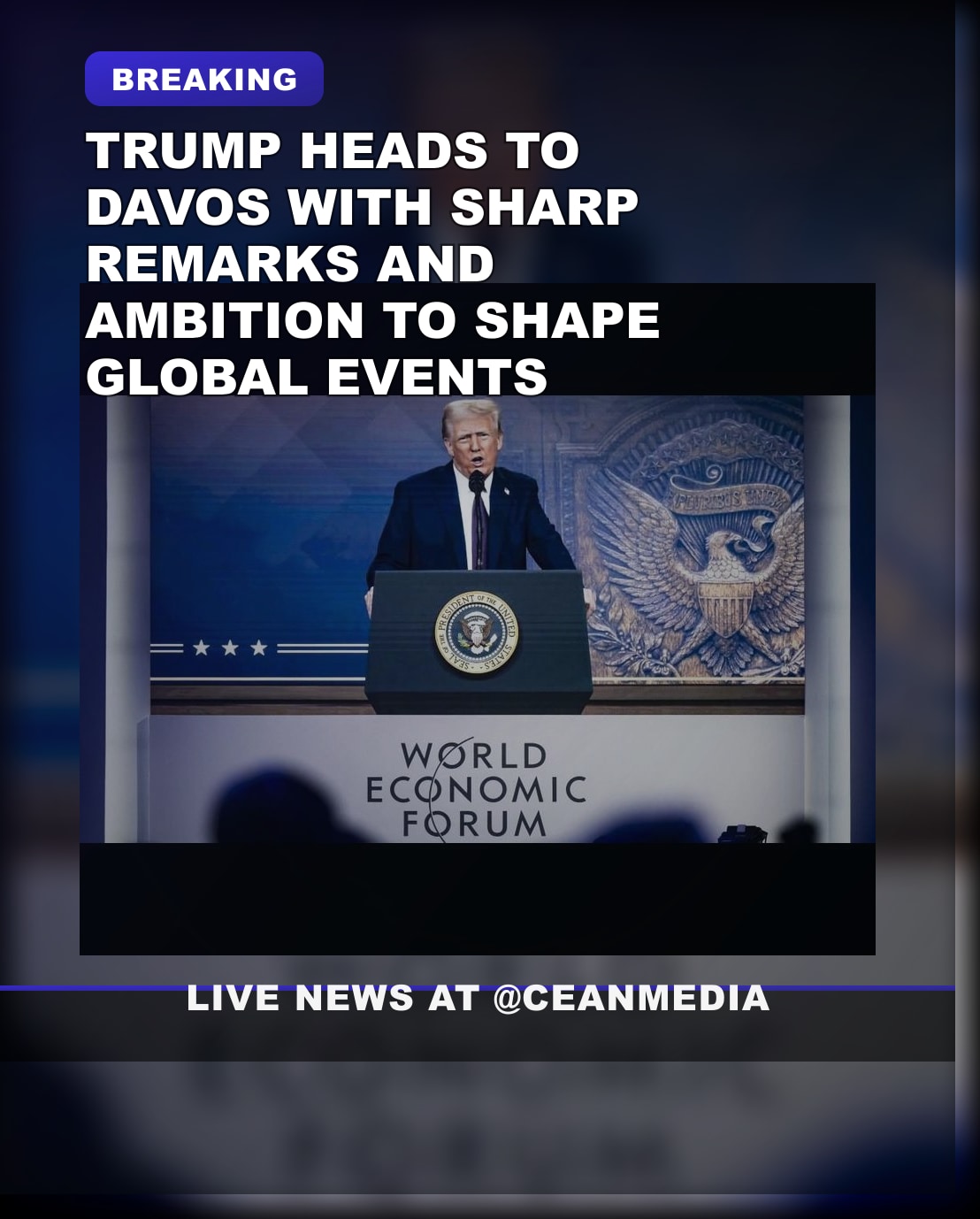 Illustrative photo for: Trump Davos aggressive remarks: Former President's Bold