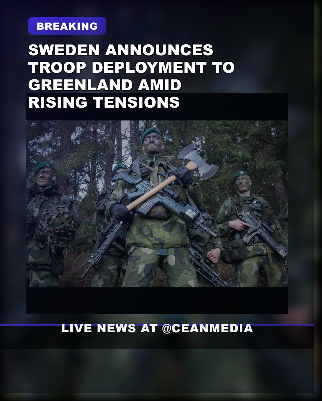 Illustrative photo for: Sweden troops Greenland Deployment Sparks Regional Tensions