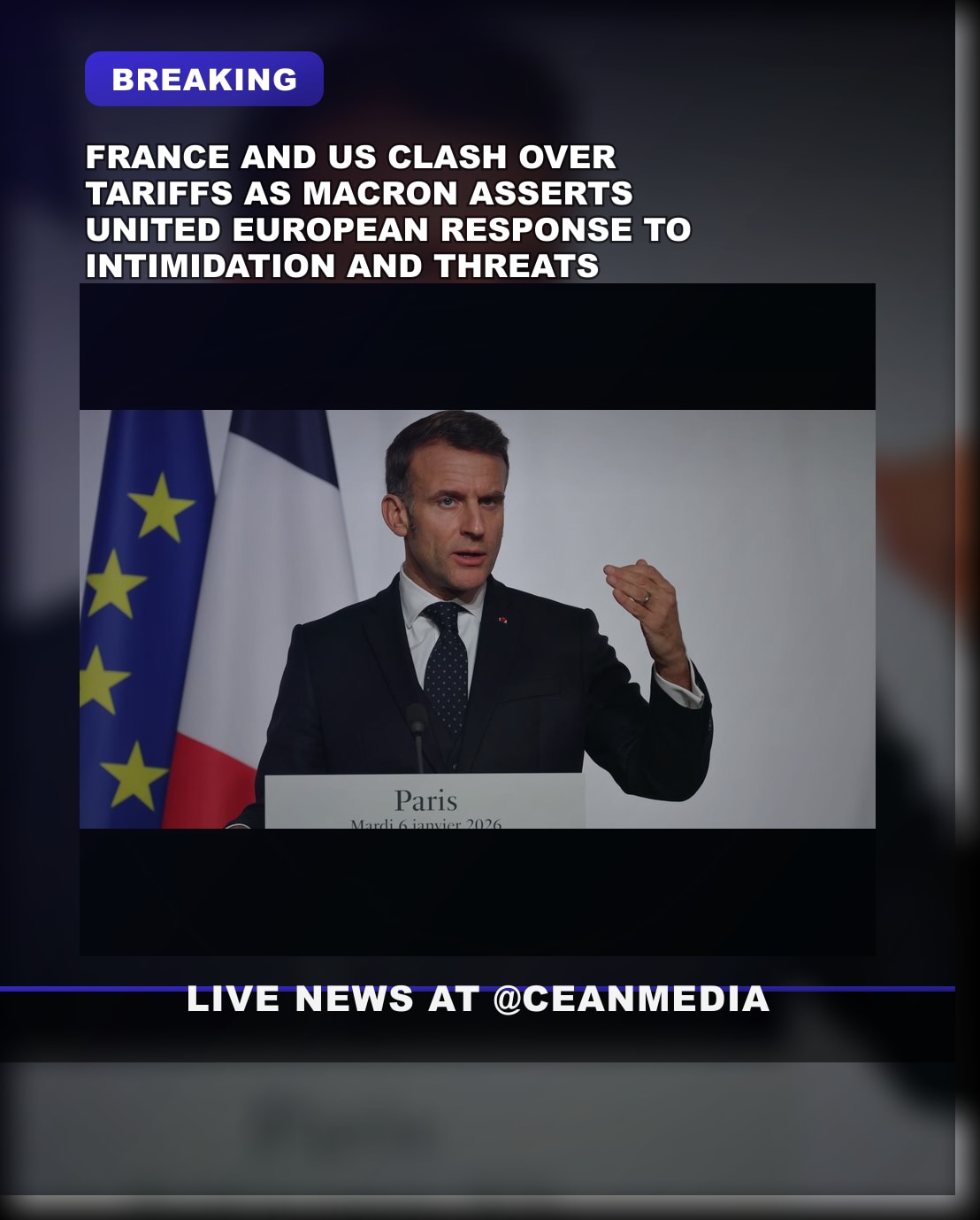 Illustrative photo for: Macron Warns Trump Against Use of Tariff Threats in