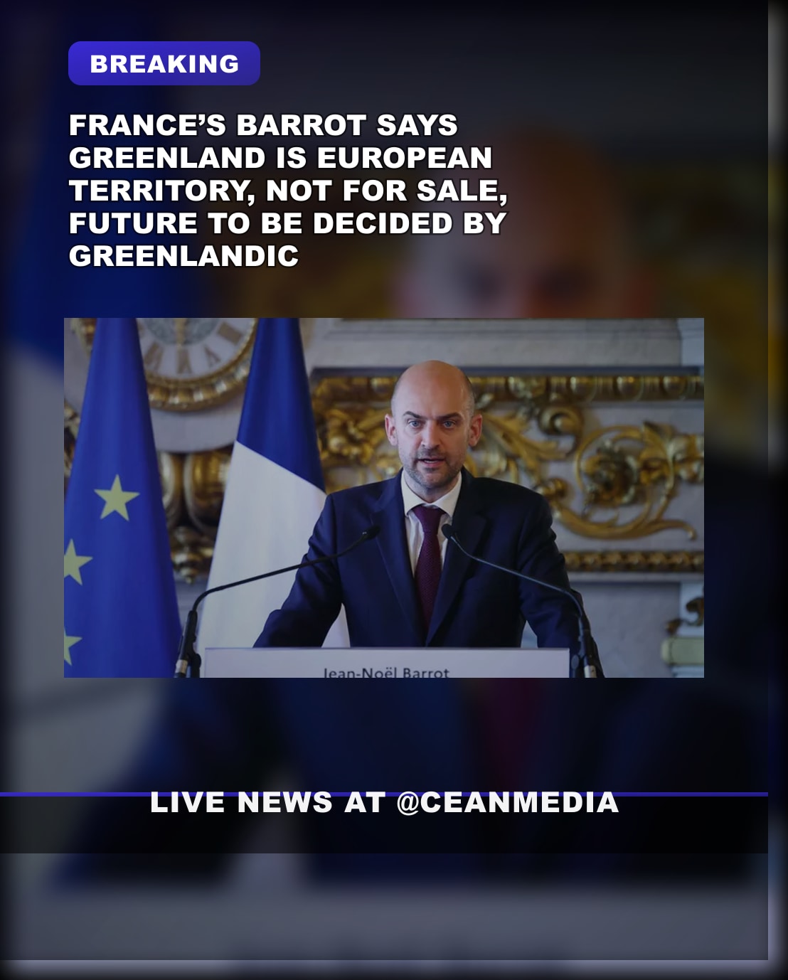Illustrative photo for: French Foreign Minister Affirms Greenland as a European
