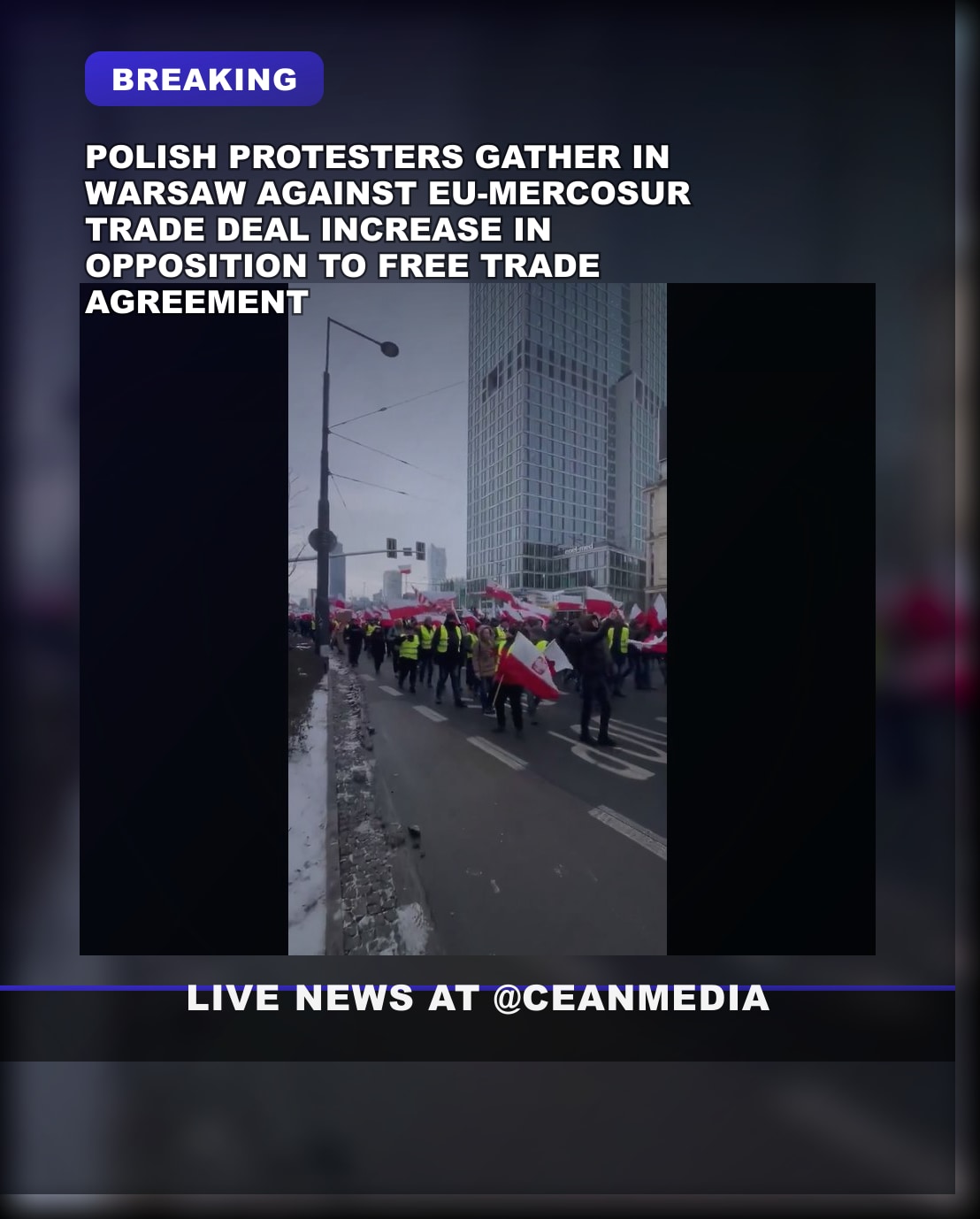 Illustrative photo for: Farmers Protest EU Mercosur Deal in Warsaw Thousands Gather