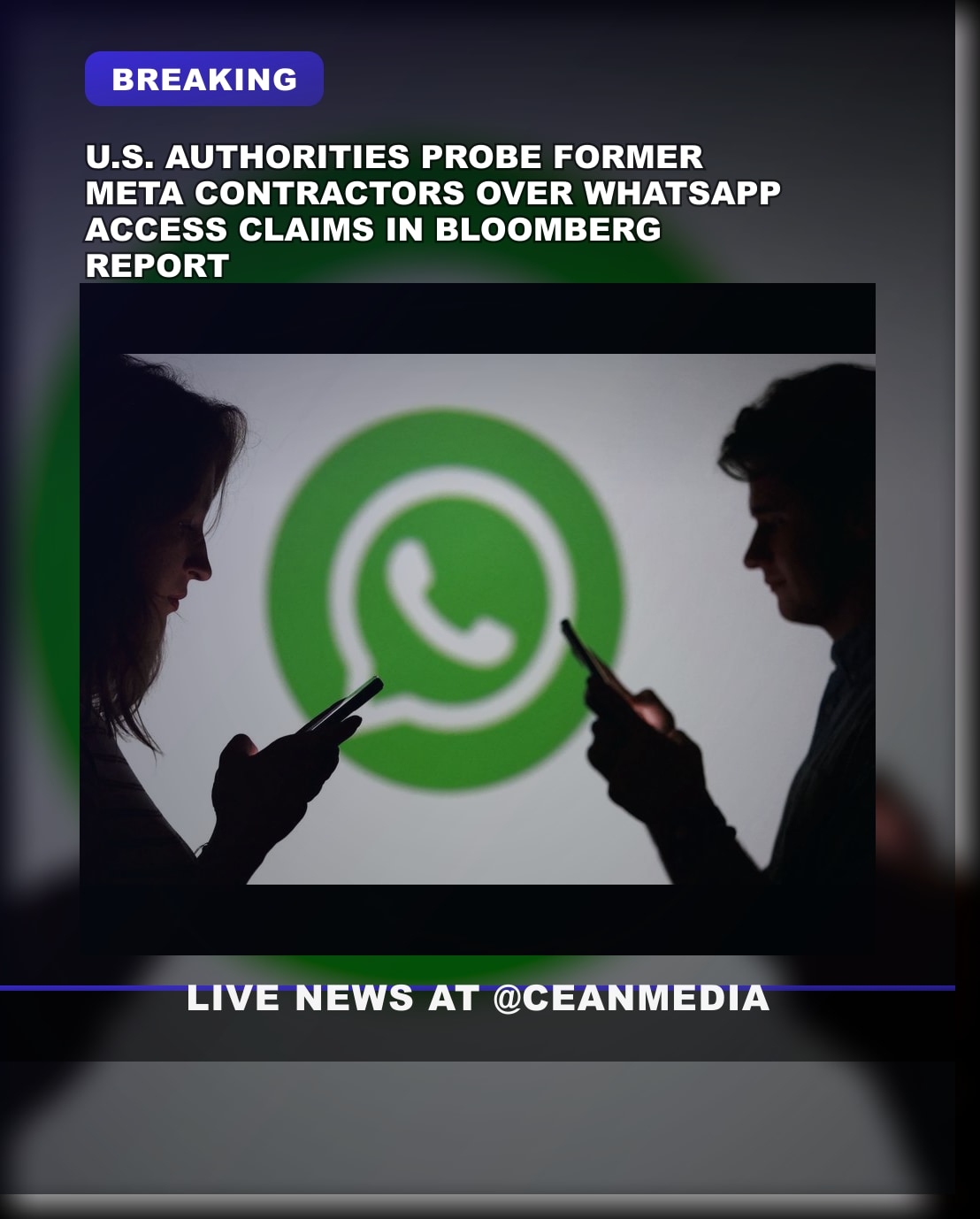 Illustrative photo for: U.S. Investigates Meta WhatsApp Privacy Investigation Over