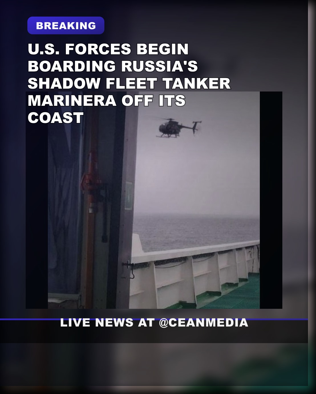 Illustrative photo for: Breaking: U.S. Forces Shadow Fleet in New Maritime