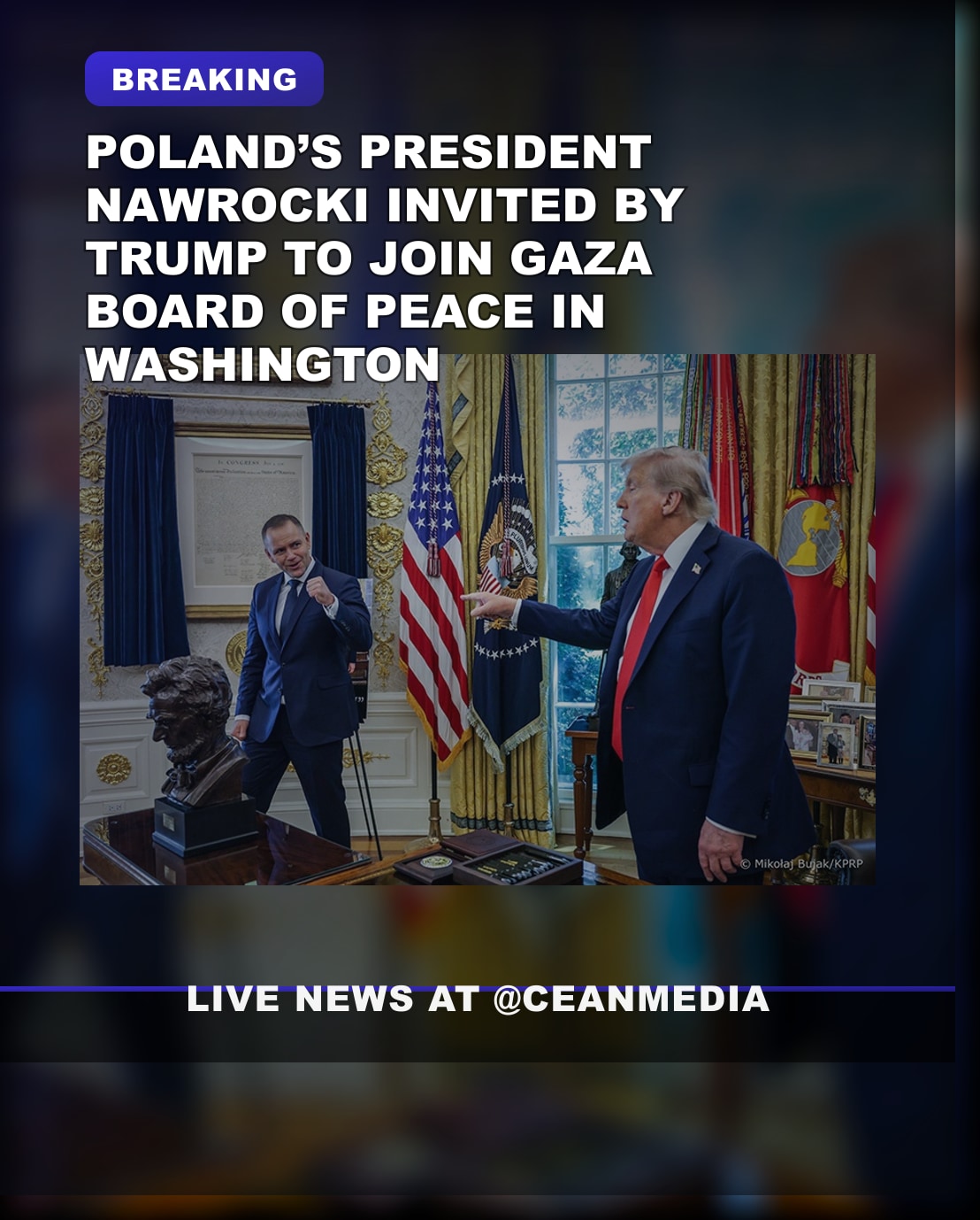 Illustrative photo for: Poland Gaza Peace Initiative: President Karol Nawrocki