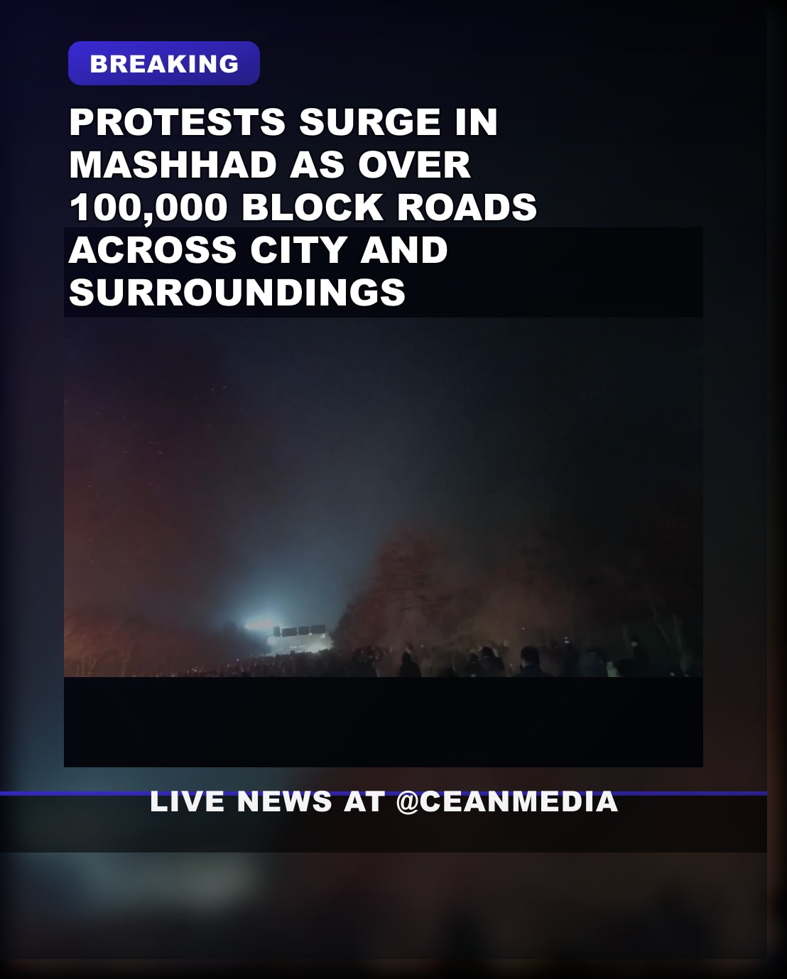 Illustrative photo for: Iran anti regime protests in Mashhad draw over 100,000