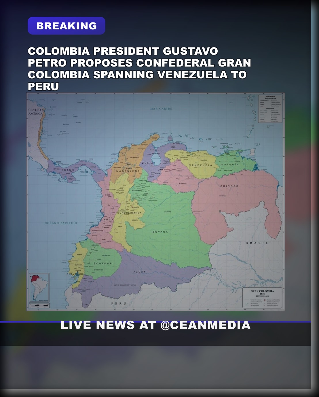 Illustrative photo for: Colombia’s President Gustavo Petro Proposes Rebuilding Gran