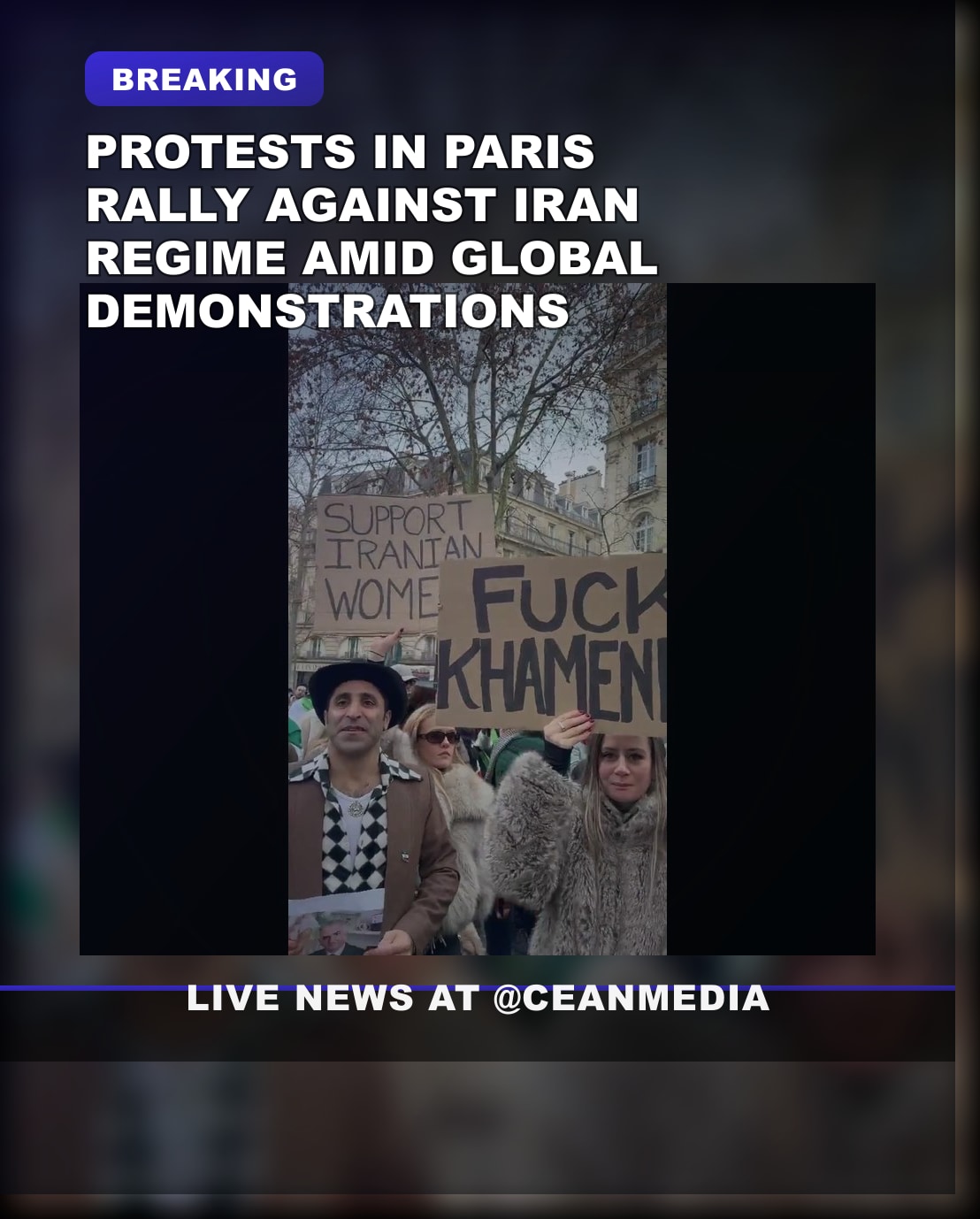 Illustrative photo for: Paris protests against Iran draw thousands in solidarity