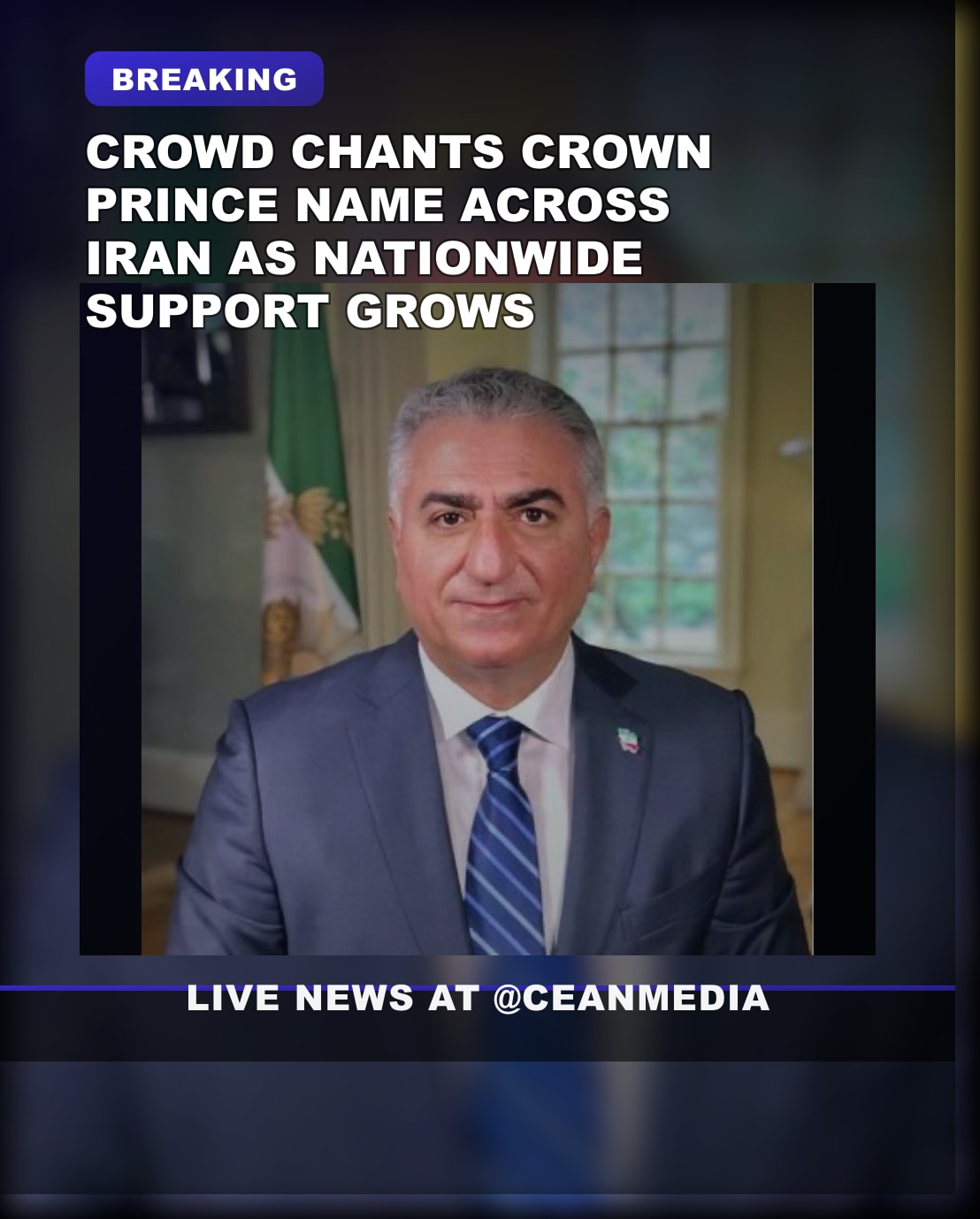 Illustrative photo for: Iranians Rally Behind Crown Prince Reza Pahlavi as