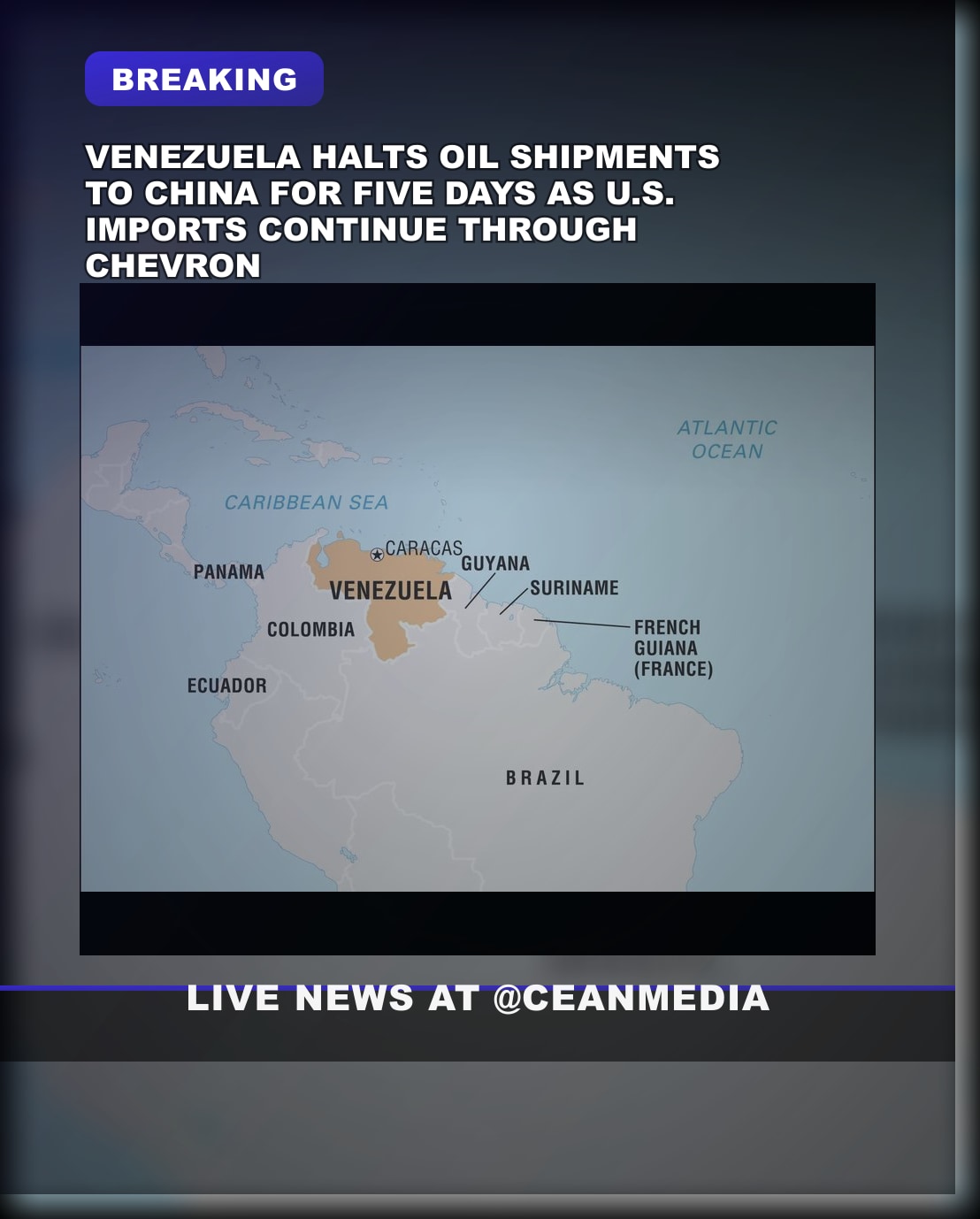 Illustrative photo for: Venezuela China oil shipments Halted After Five Days,