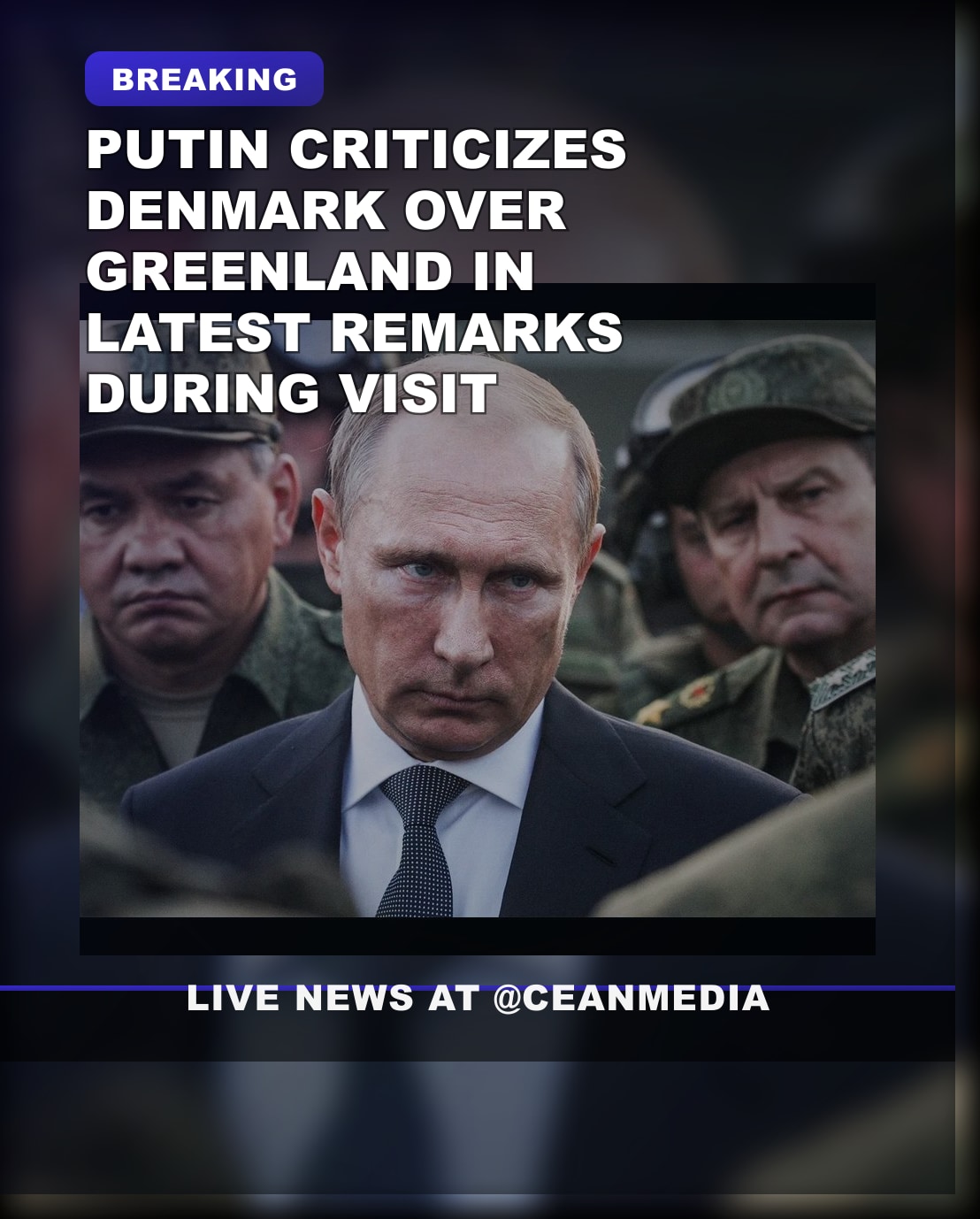 Illustrative photo for: Putin Greenland colonies remarks Stir Controversy Over