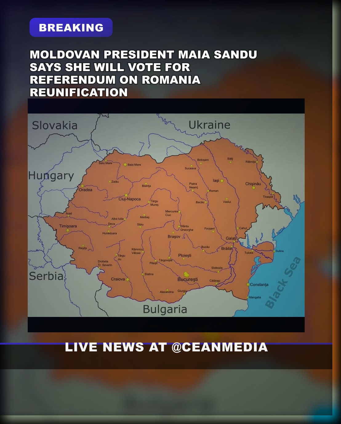 Illustrative photo for: Moldovan Romania Reunification: Maia Sandu Backs Referendum