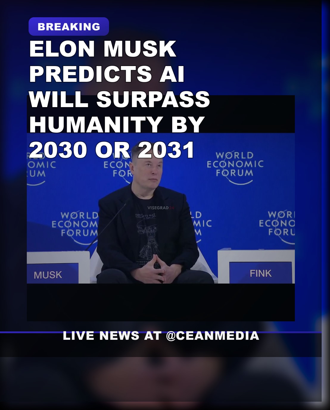 Illustrative photo for: Elon Musk Predicts Future AI Intelligence Will Surpass