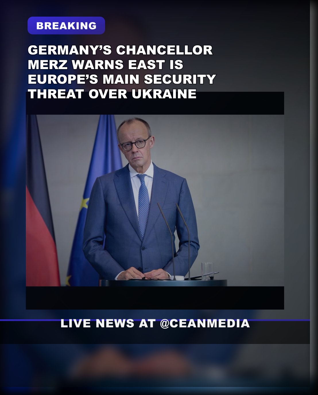 Illustrative photo for: Germany’s Merz Warns Europe East Security Threat from