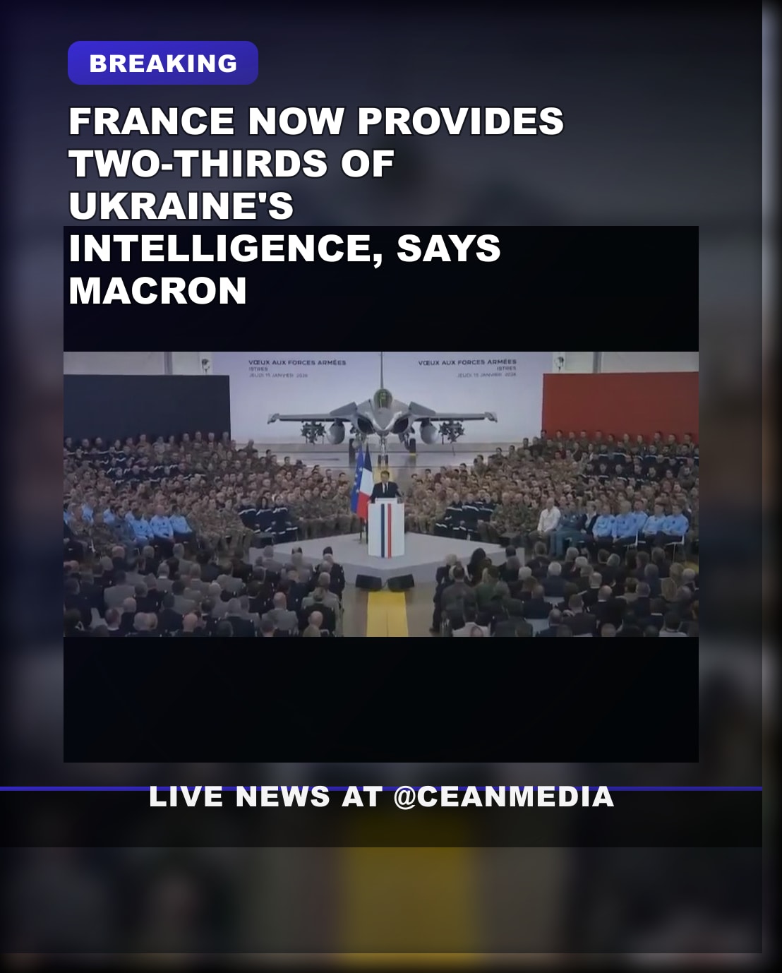 Illustrative photo for: France provides Ukraine intelligence, now supplying