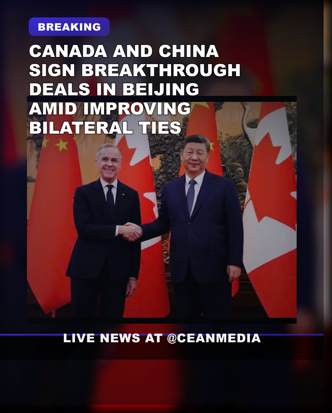 Illustrative photo for: Canada China electric vehicles: Carney and Xi Sign Key