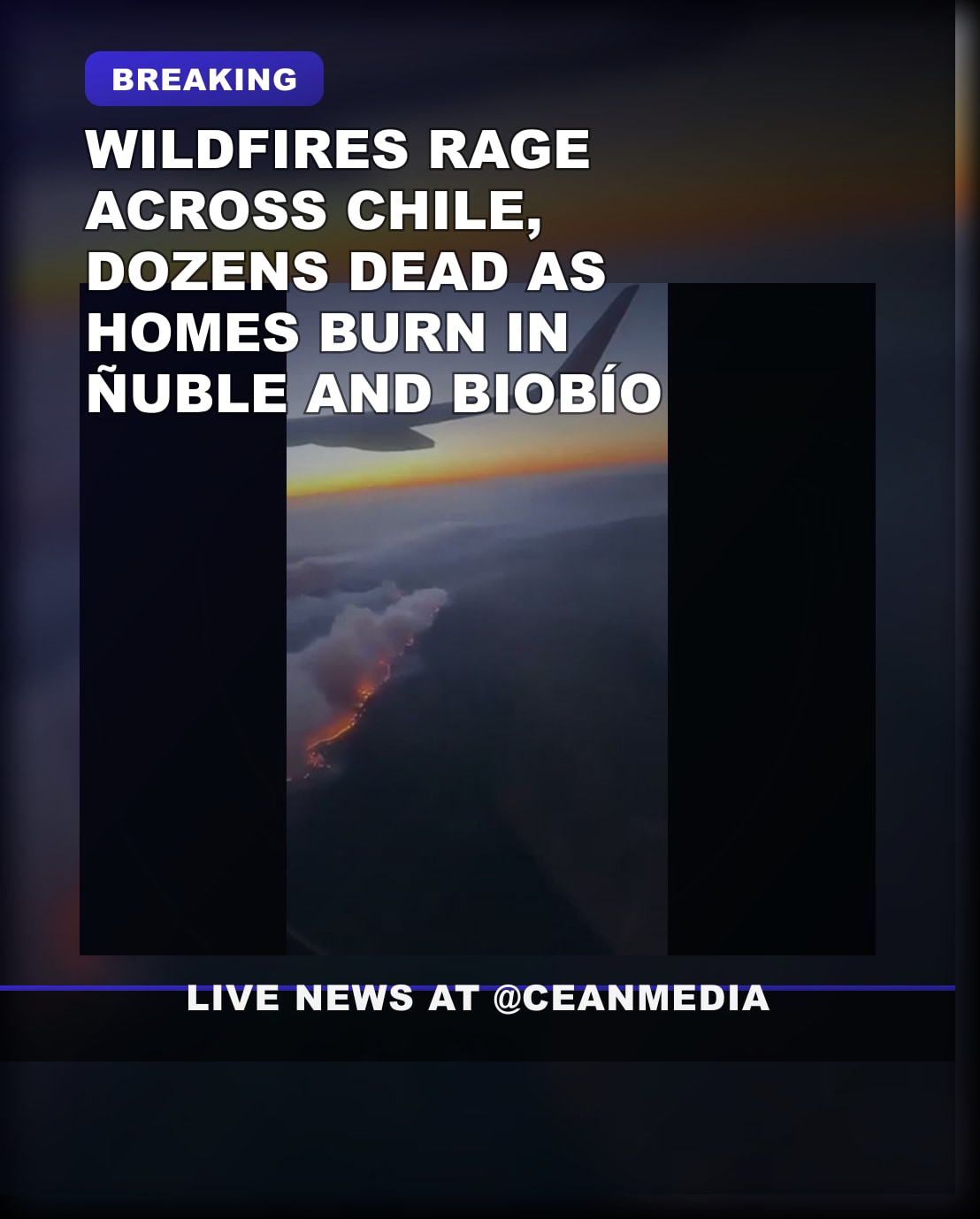 Illustrative photo for: Chile wildfires devastating damage: 19 dead, homes destroyed