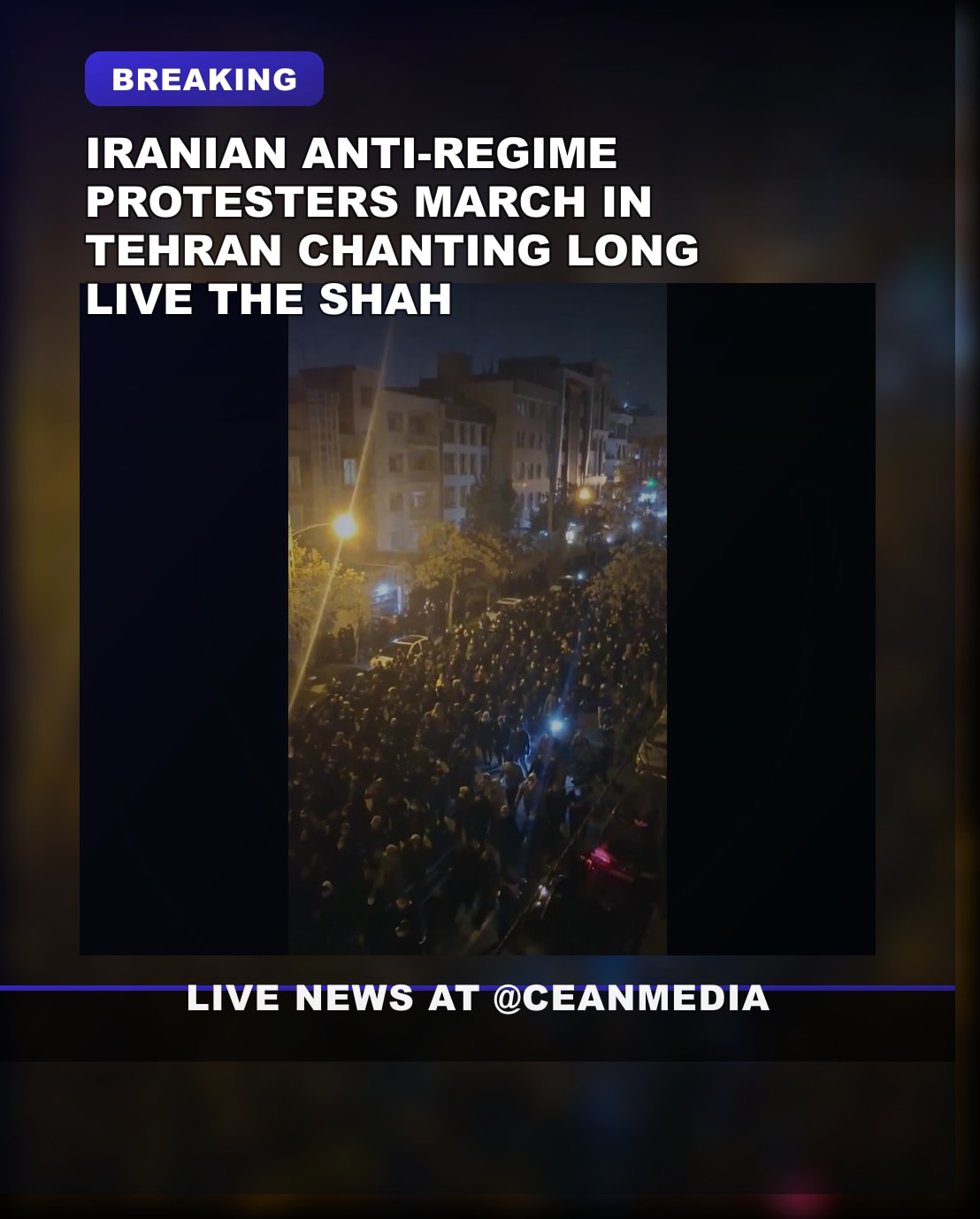 Illustrative photo for: Iran anti regime protests: Protesters march chanting 'Long