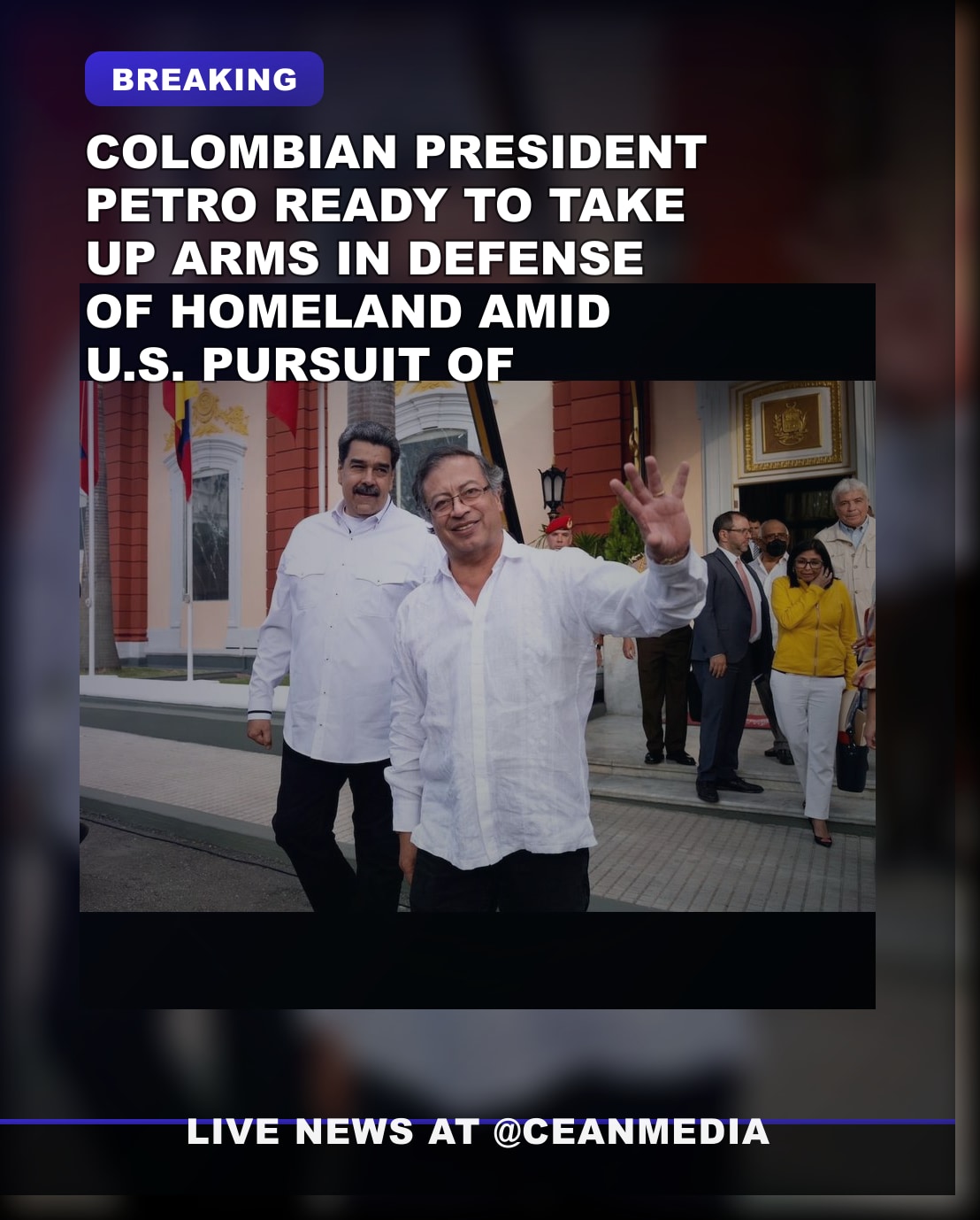 Illustrative photo for: Colombian President Gustavo Petro Vows to Defend Homeland