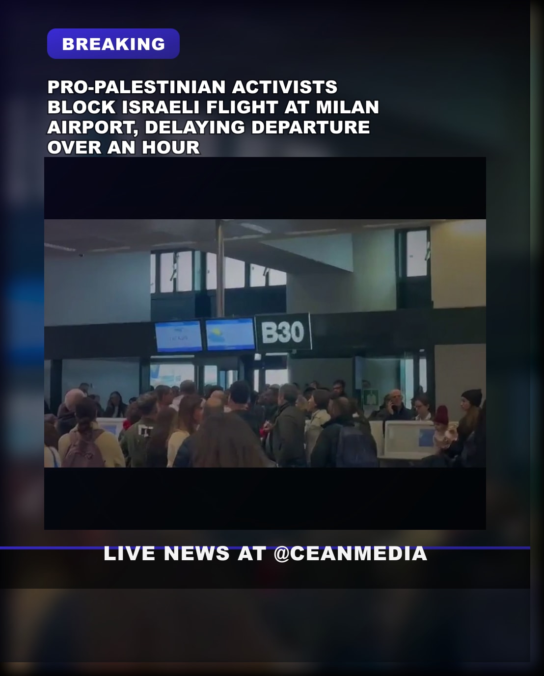 Illustrative photo for: Israeli flight protest: Activists block Israeli passengers