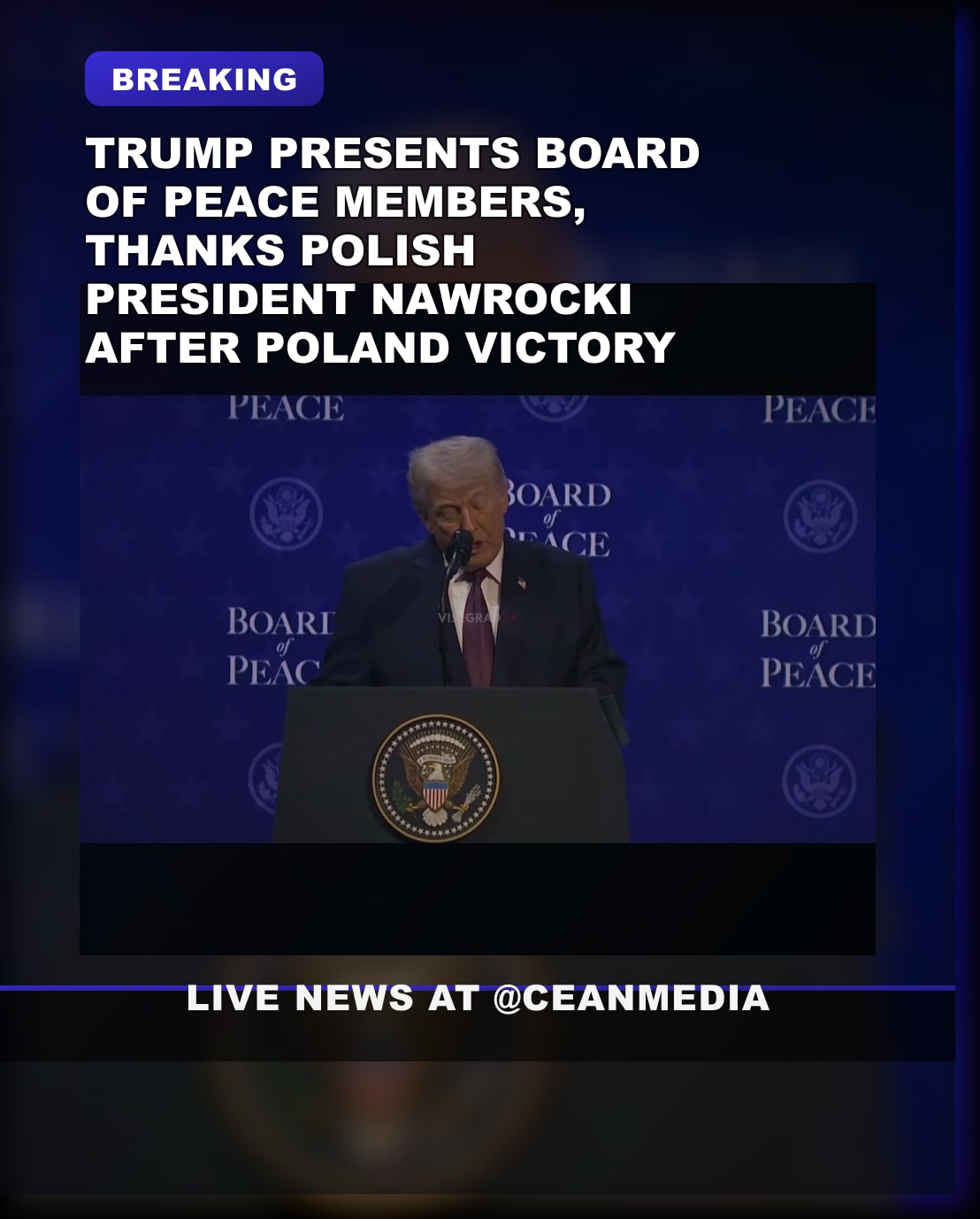 Illustrative photo for: Breaking: Trump Introduces Members of His Board of Peace —