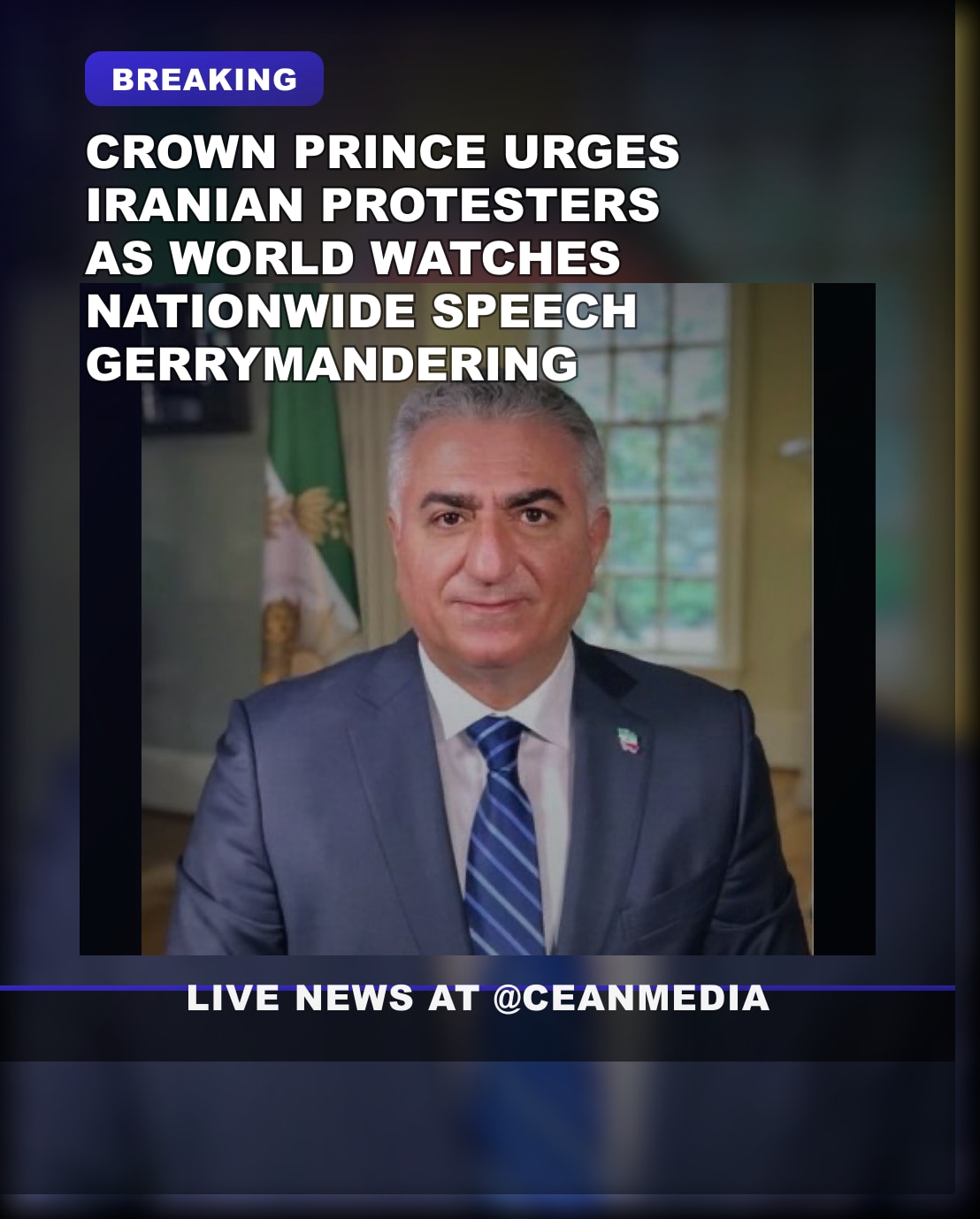 Illustrative photo for: Iranian protest call: Crown Prince Reza Pahlavi urges unity