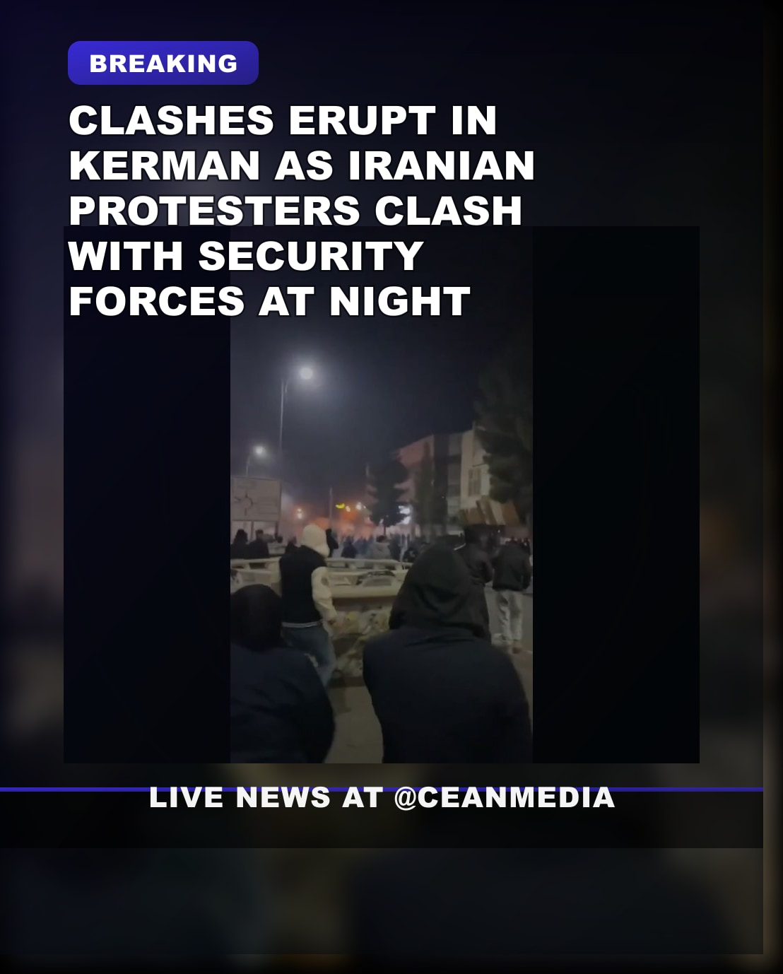 Illustrative photo for: Kerman anti regime clashes Erupt as Protesters Confront