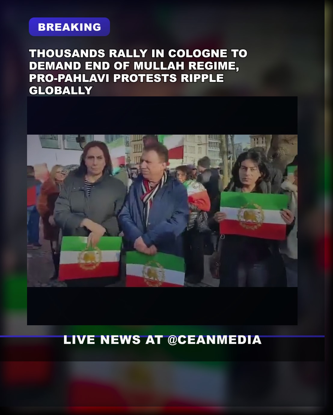 Illustrative photo for: Anti regime protests Germany: Thousands rally in Cologne