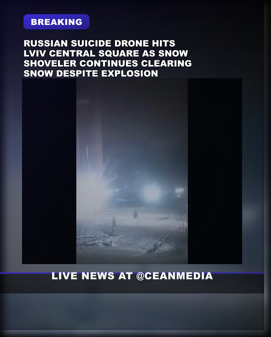 Illustrative photo for: Russian drone Lviv snow: Central Square strikes amid snow