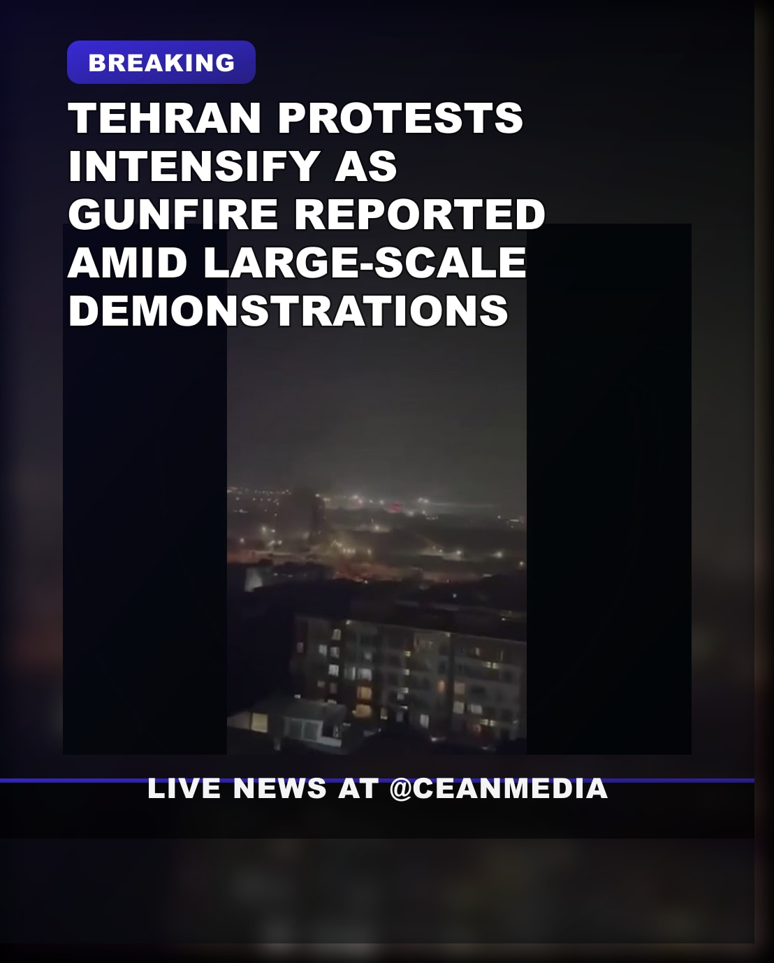 Illustrative photo for: Tehran protests gunfire: Heavy clashes erupt during