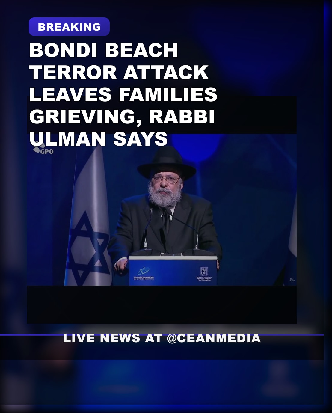 Illustrative photo for: Bondi Beach terror attack: Chabad Leader Rabbi Yehoram