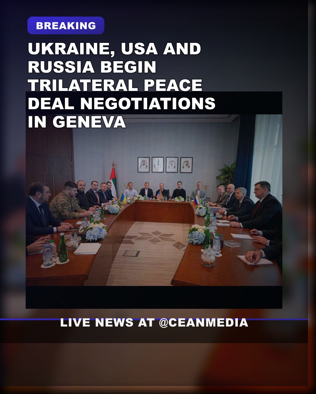 Illustrative photo for: Ukraine USA Russia peace: First-Ever Trilateral Negotiation