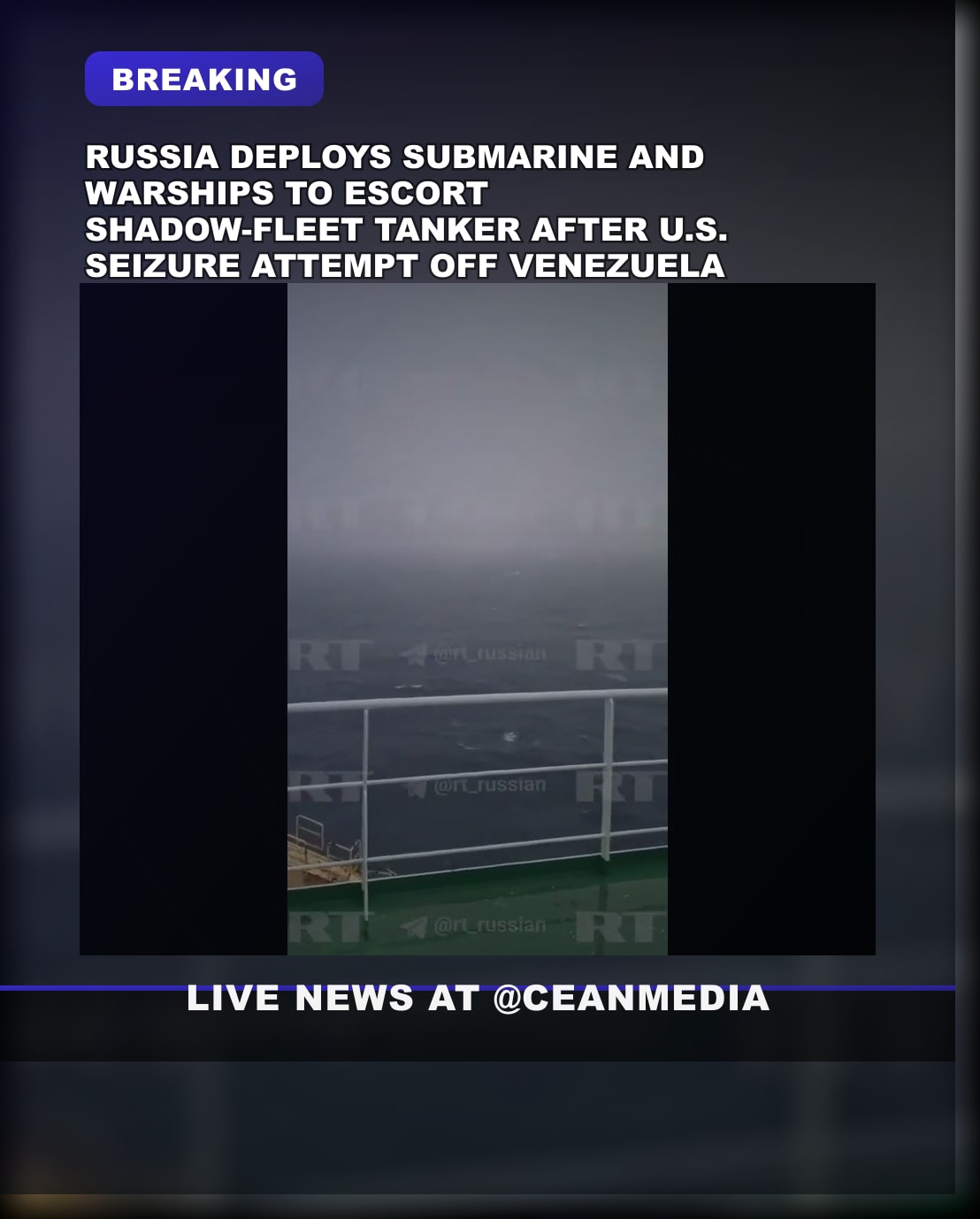 Illustrative photo for: Russia escort submarine tanker Deployed Near U.S. in