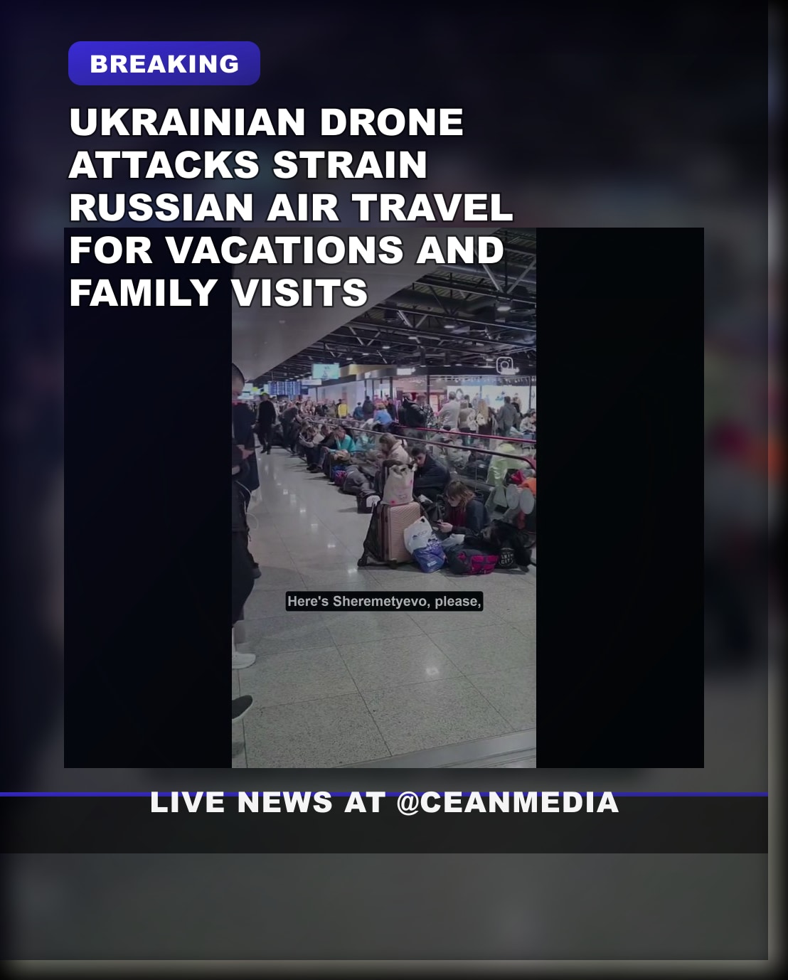 Illustrative photo for: Ukrainian drone attacks affects air travel, causing