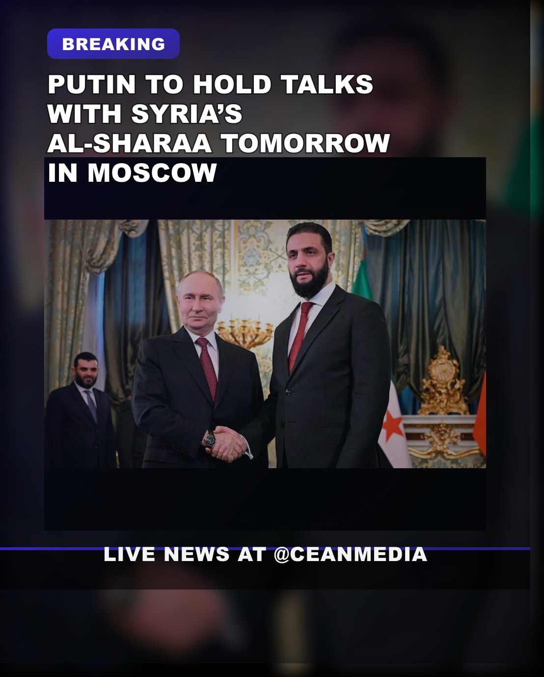 Illustrative photo for: Putin Syrian President Talks Scheduled for January 28 in