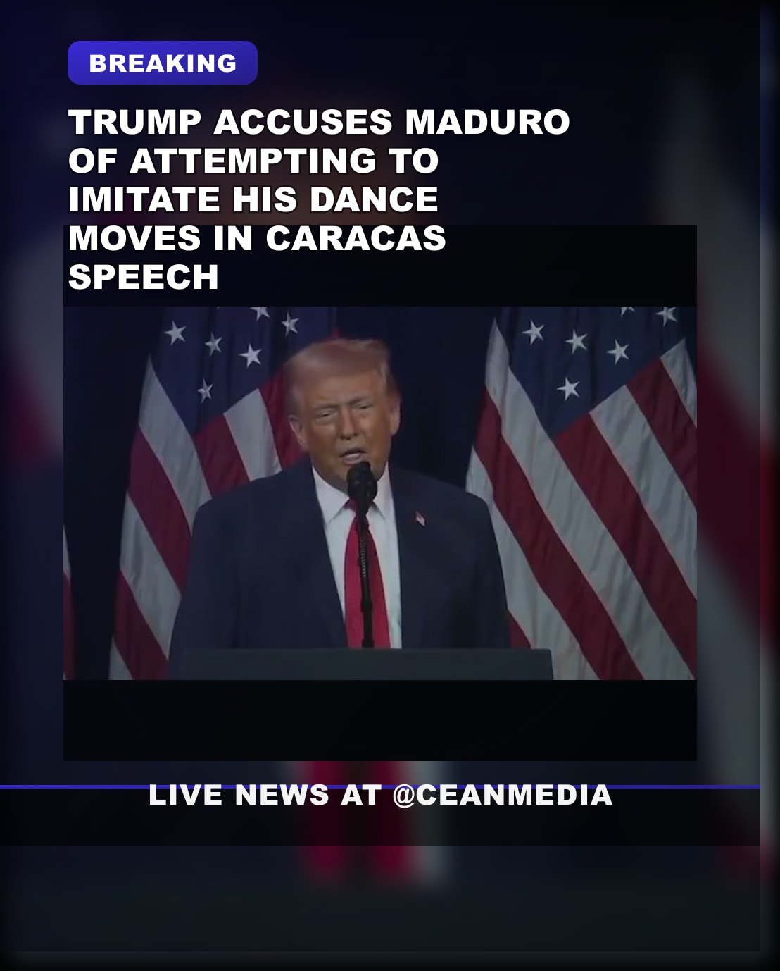 Illustrative photo for: Trump Maduro dancing imitation: Trump Claims Maduro Tried