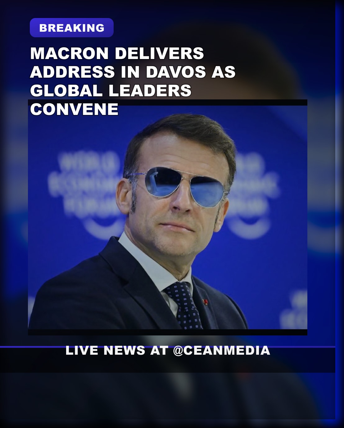 Illustrative photo for: Macron Davos visit: French President Highlights Climate and