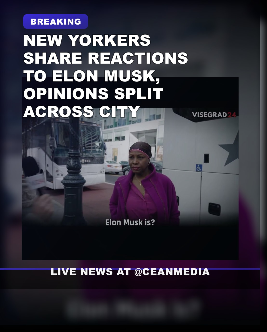 Illustrative photo for: What 100 New Yorkers Say About Elon Musk: Opinions and