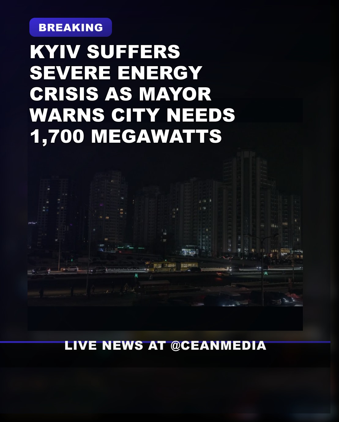 Illustrative photo for: Kyiv Energy Crisis Worsens as Russian Attacks Halve