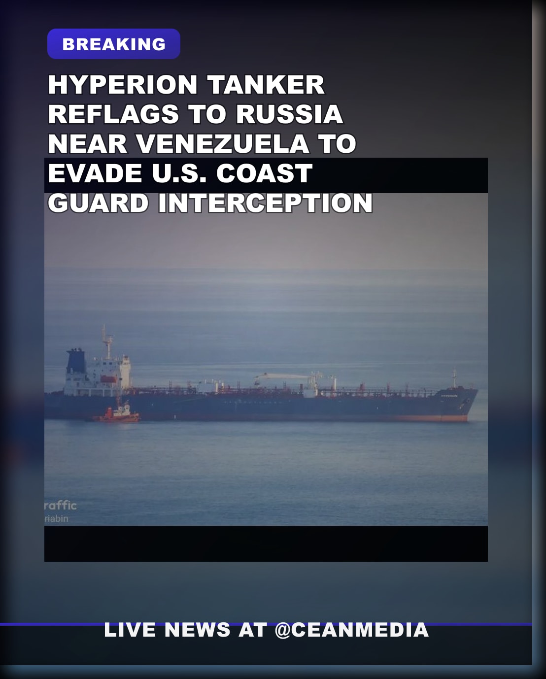 Illustrative photo for: Shadow Fleet Tanker Hyperion Reflags as Russian to Evade US