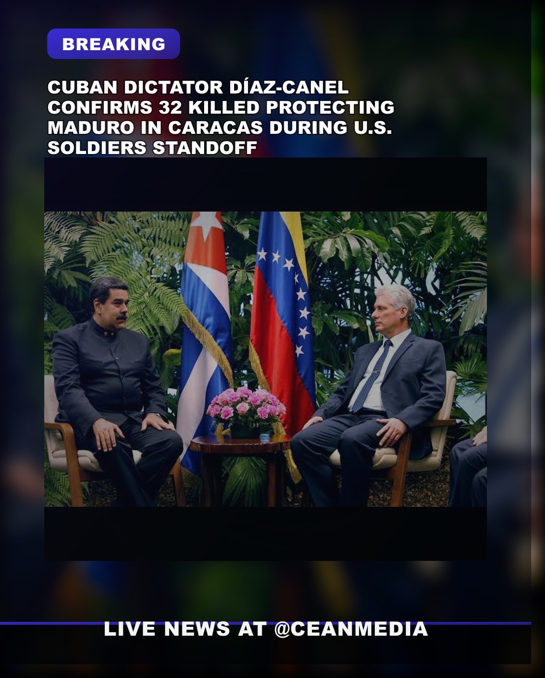 Illustrative photo for: Cuban citizens killed Maduro in Caracas clash, leader