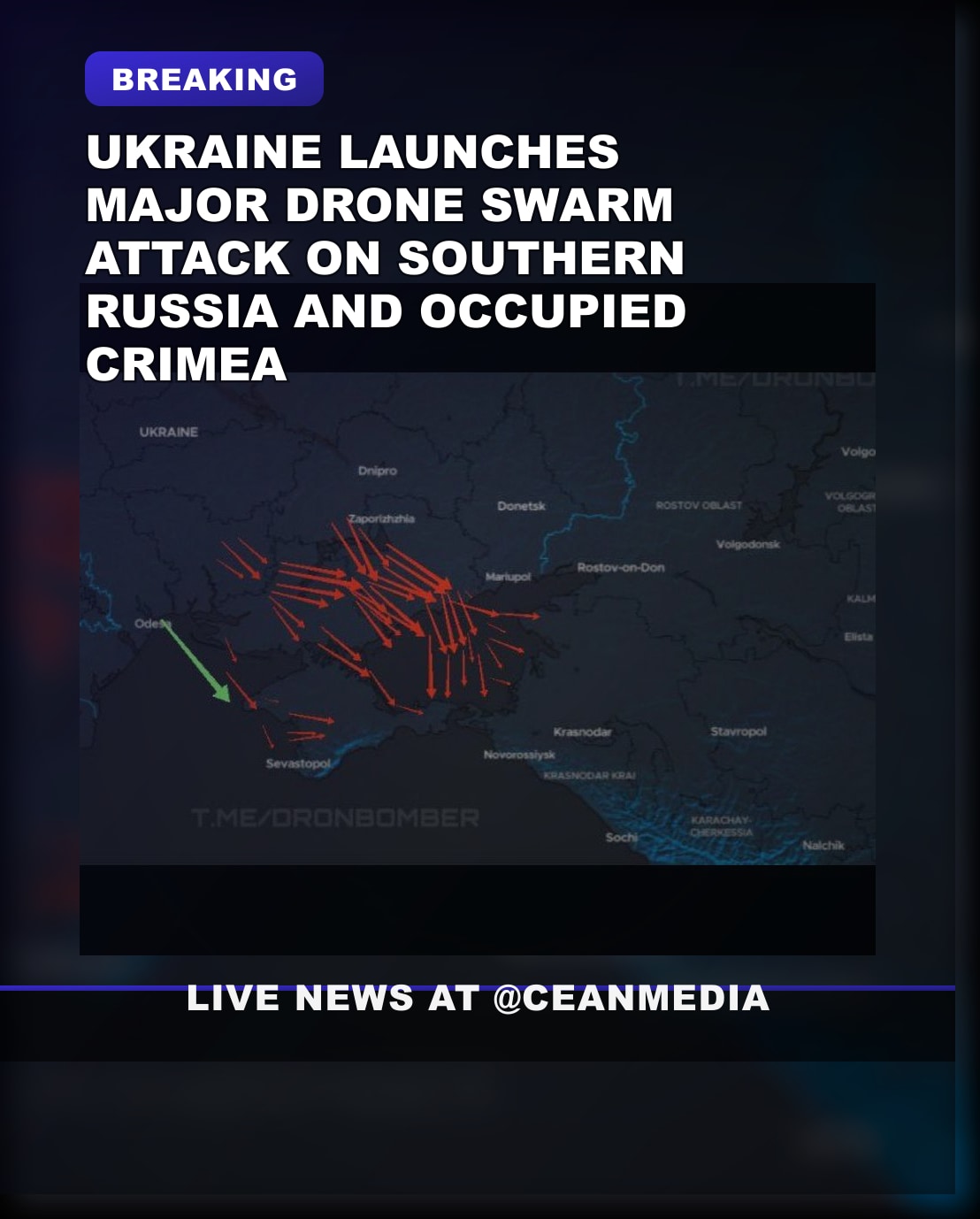 Illustrative photo for: Ukraine drone swarm attack targets southern Russia and