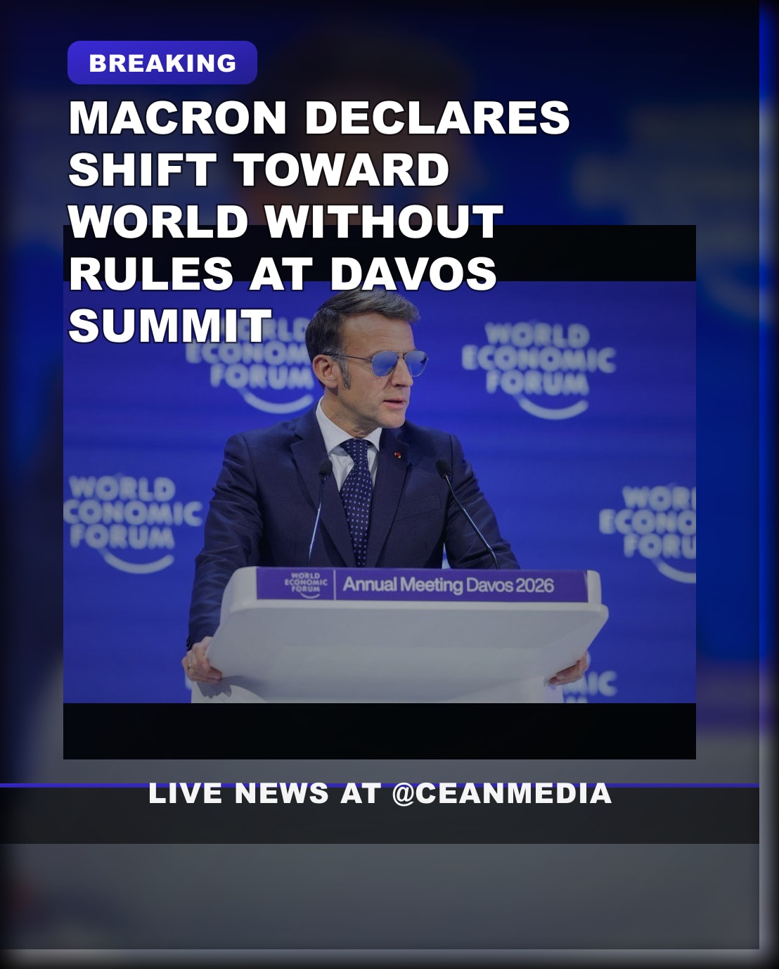 Illustrative photo for: Macron Warns of a Future "Without Rules" at Davos — world