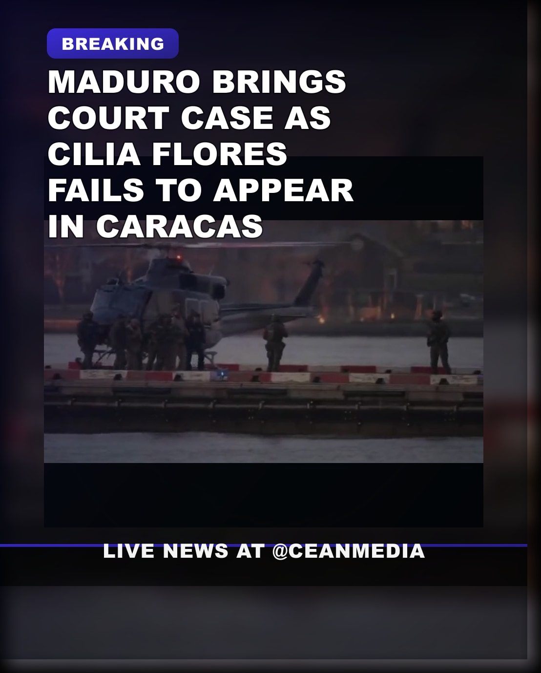 Illustrative photo for: Maduro Court Visit: Maduro Appears in Court Without Wife