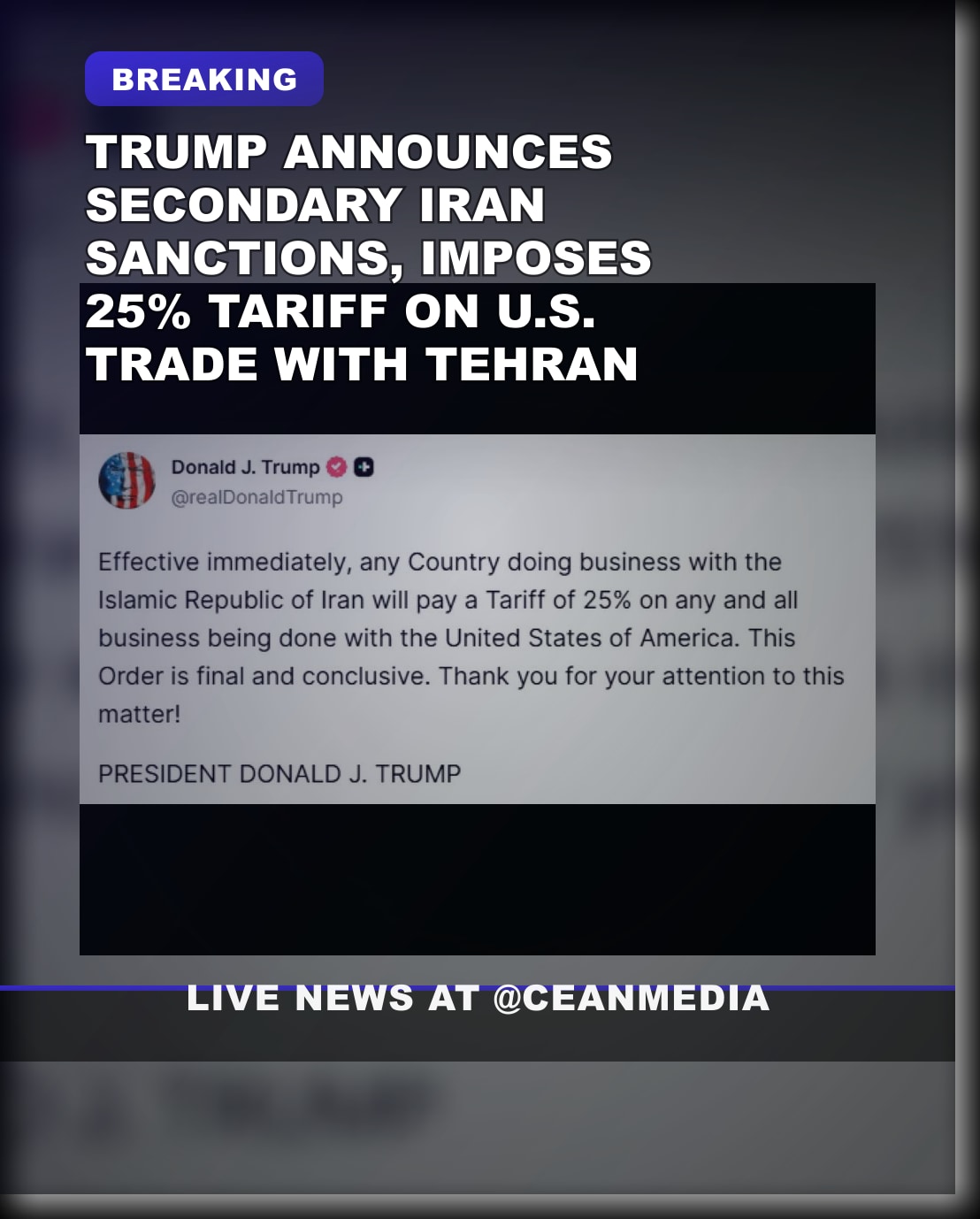 Illustrative photo for: Trump Iran secondary sanctions: new measures target Iran